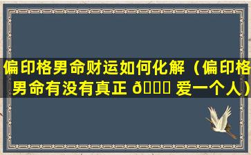 偏印格男命财运如何化解（偏印格男命有没有真正 🐝 爱一个人）